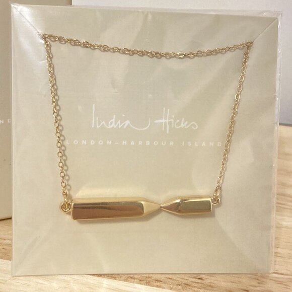 India Hicks The Oblique Necklace, GOLD NIB Retired Item HTF - Picture 3 of 6